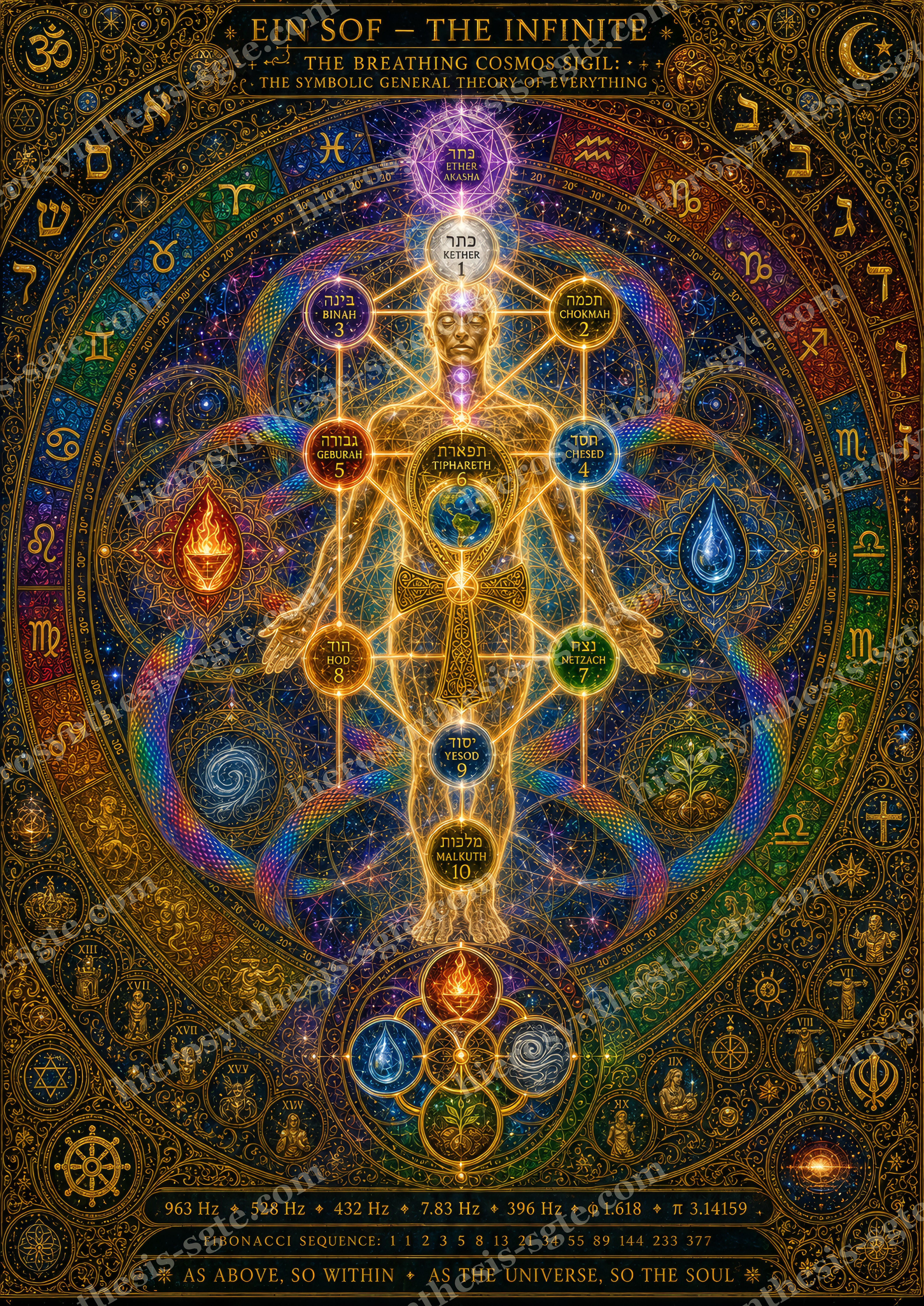 Radiant Infinite Human Mandala