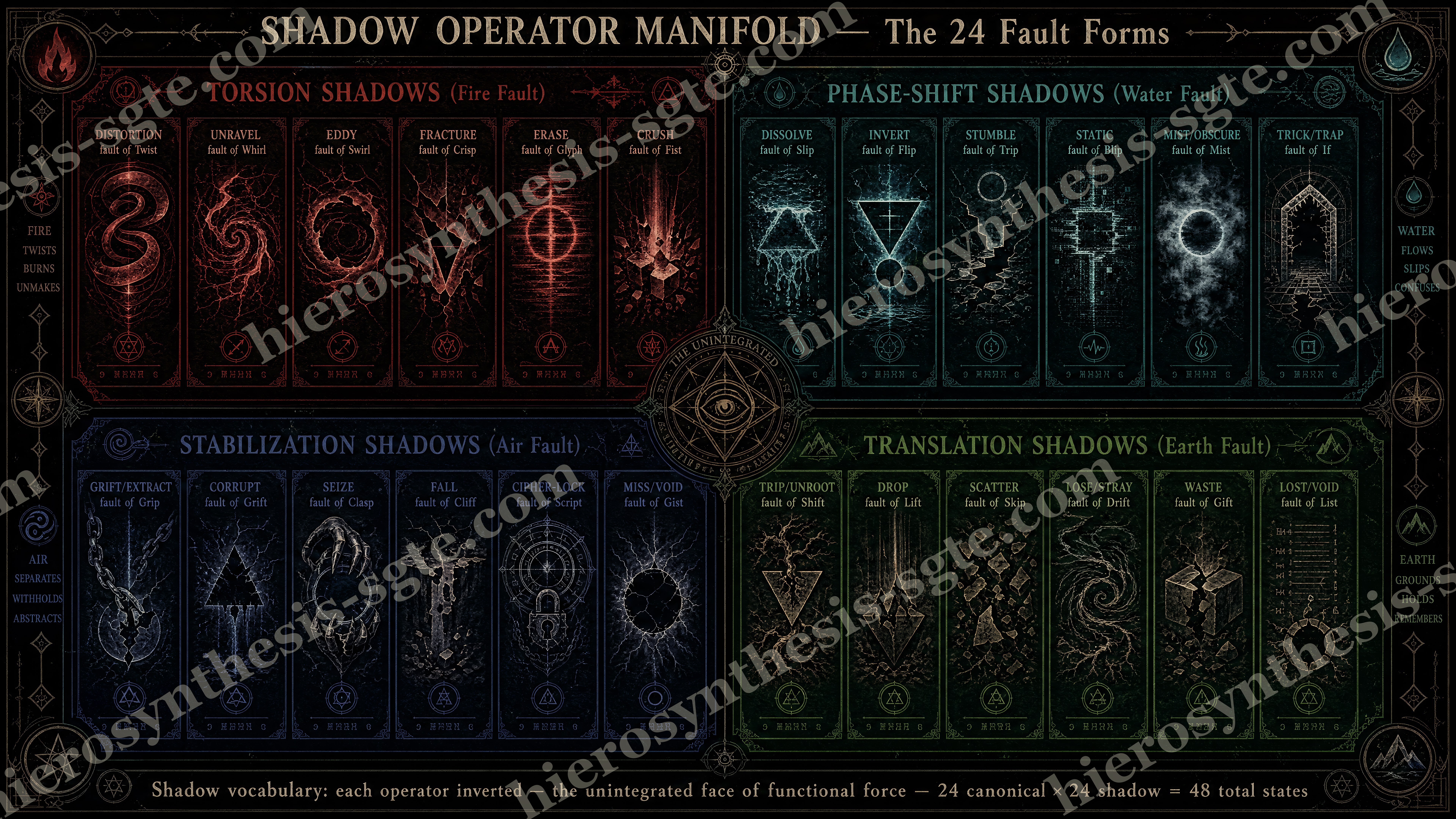 Shadow Operator Manifold Chart