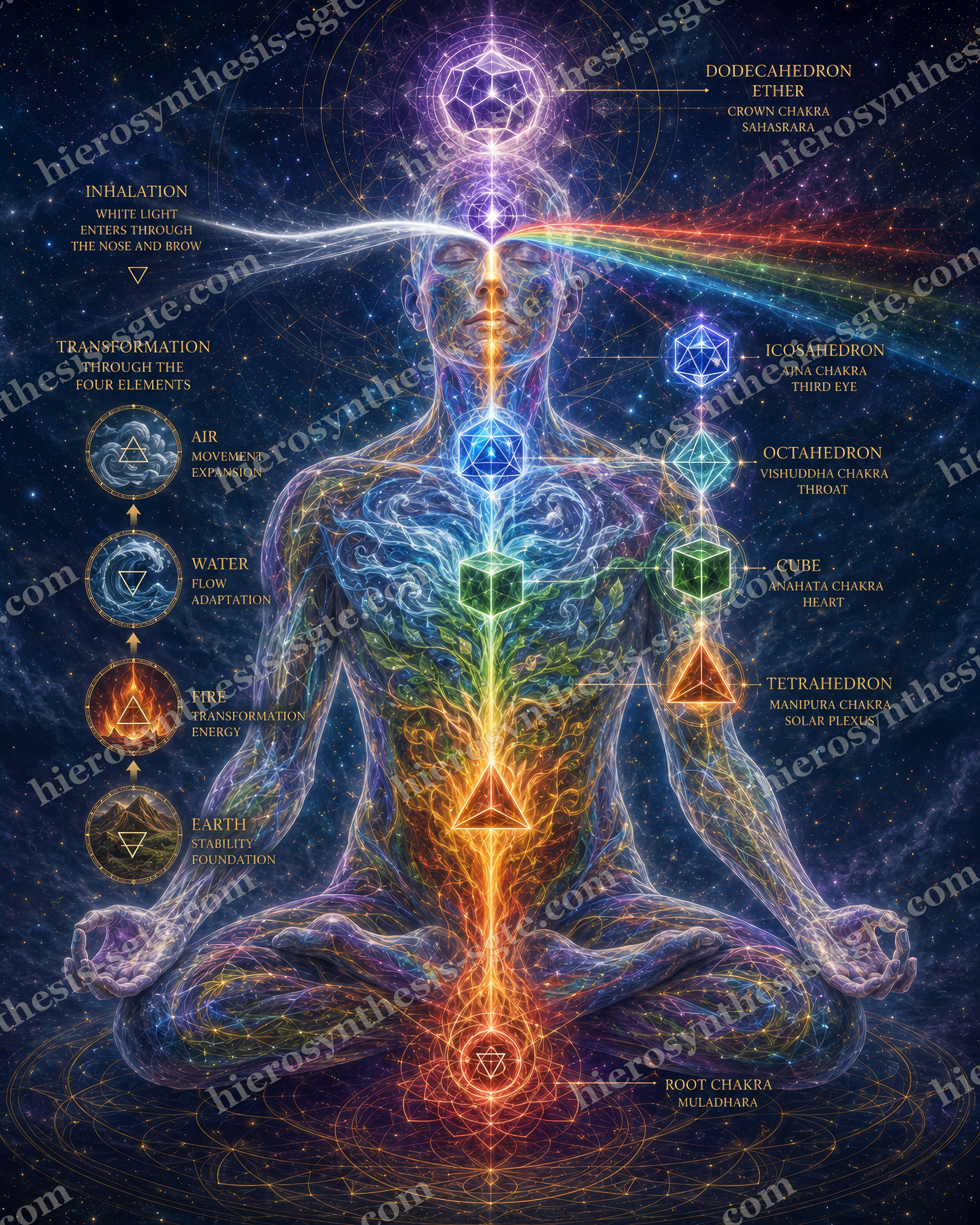 Astral Body Platonic Solids Chart