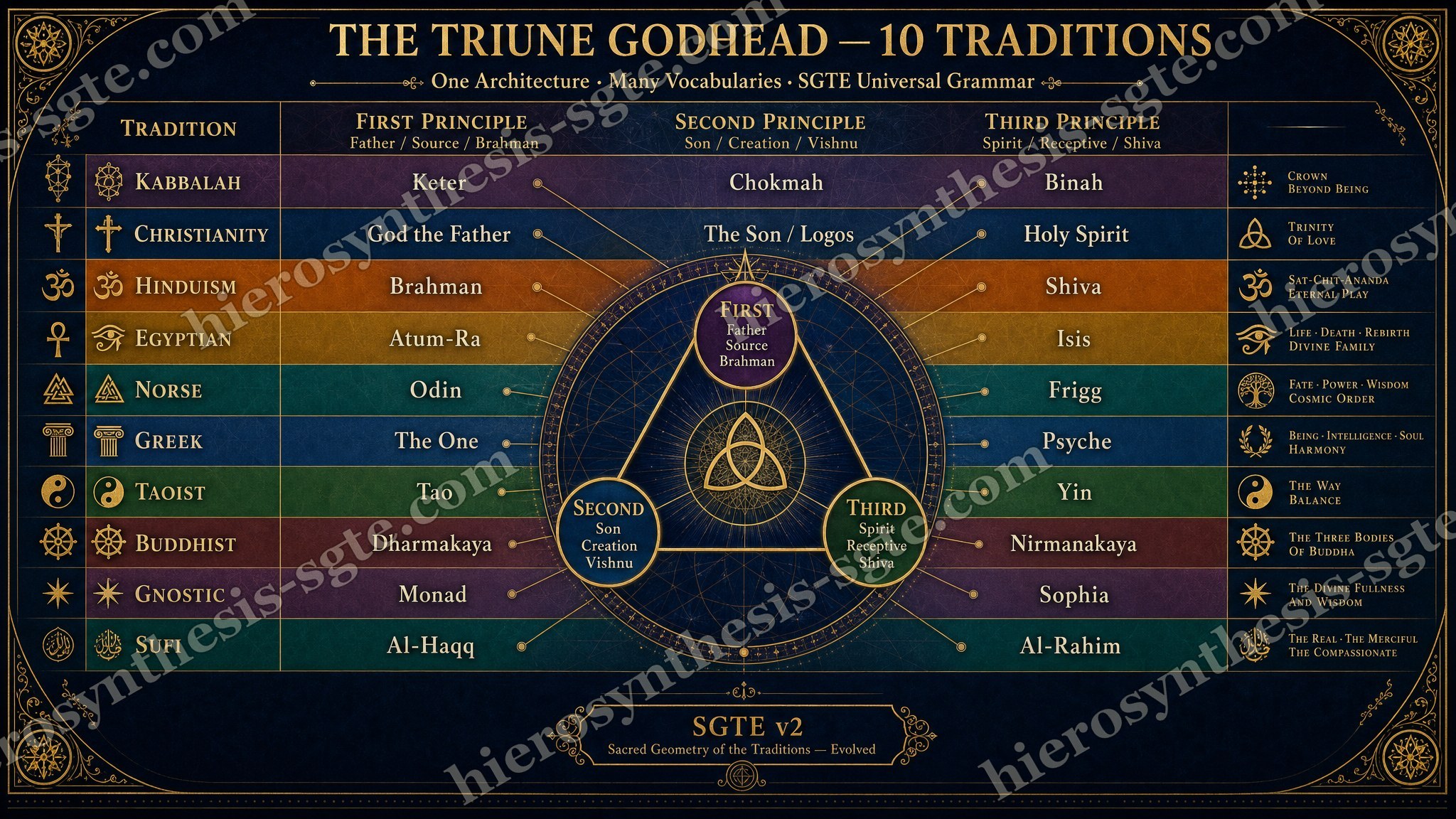 Triune Godhead — 10 Traditions