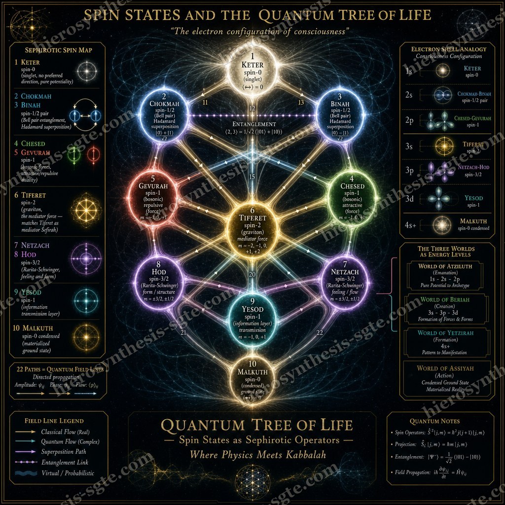 Quantum Tree of Life: Spin States