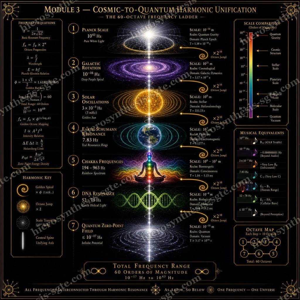 Cosmic-to-Quantum Harmonic Unification — M3
