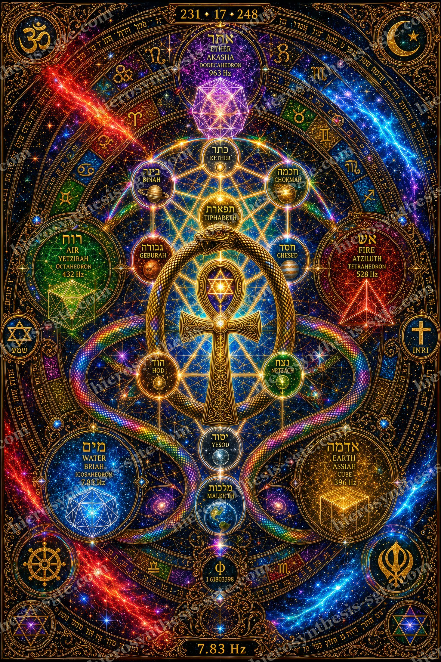 The Ankh Cross of the Ten Emanations