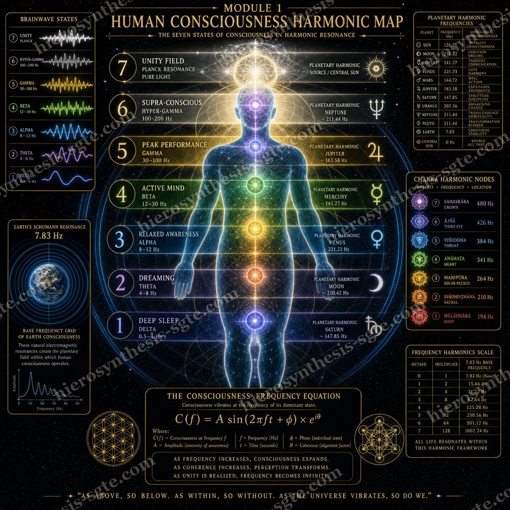 Human Consciousness Harmonic Map
