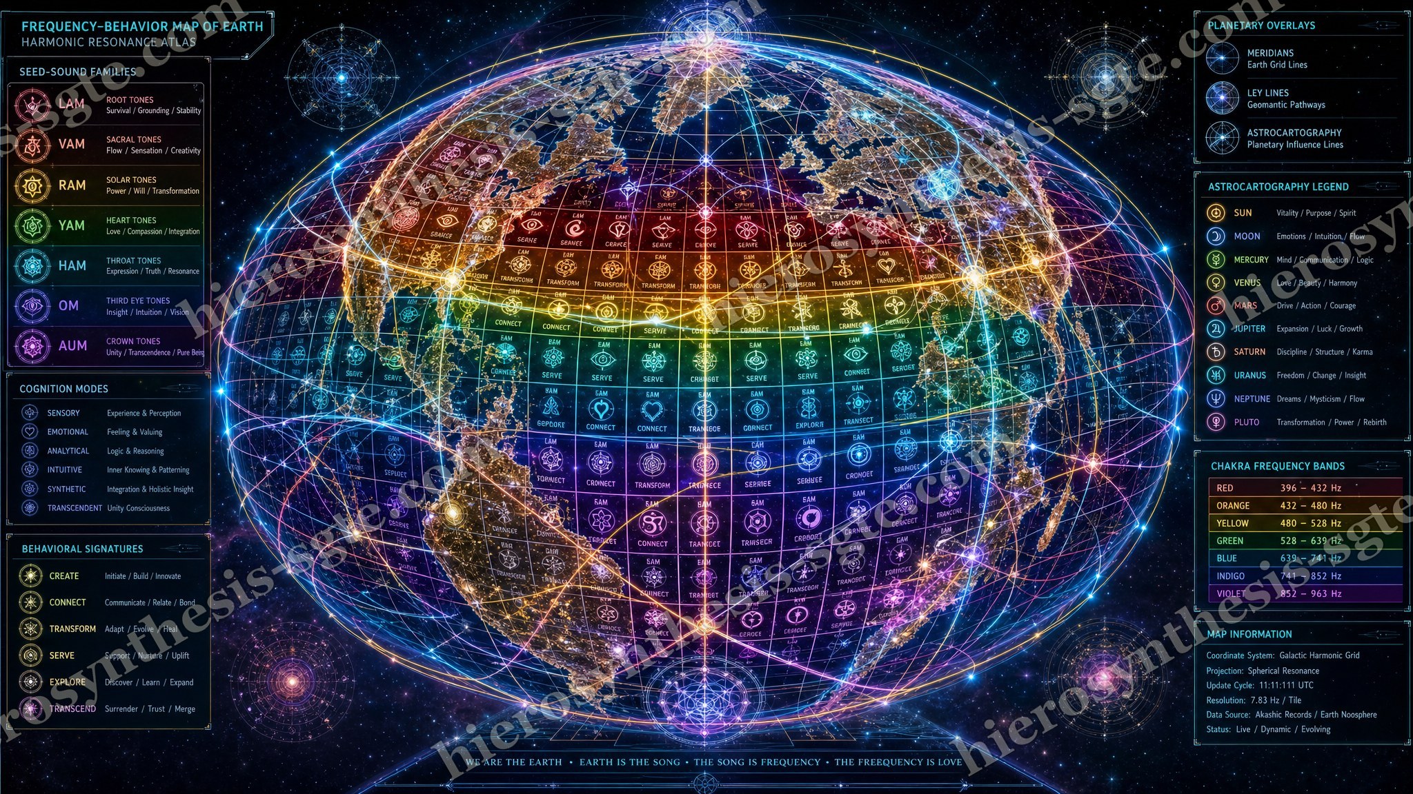 The Frequency-Behavior Map of Earth