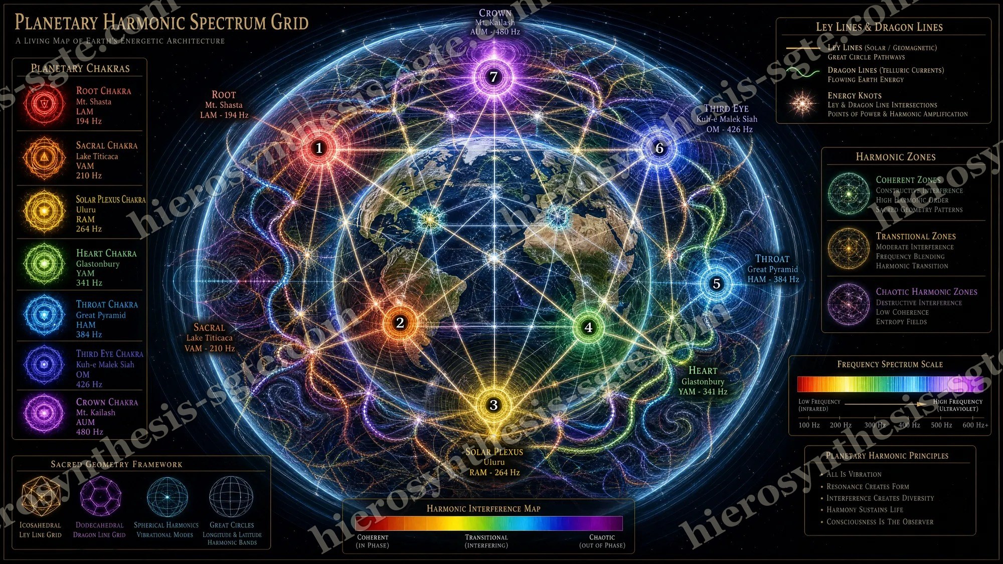 Planetary Harmonic Spectrum Grid — Earth's Energetic Architecture