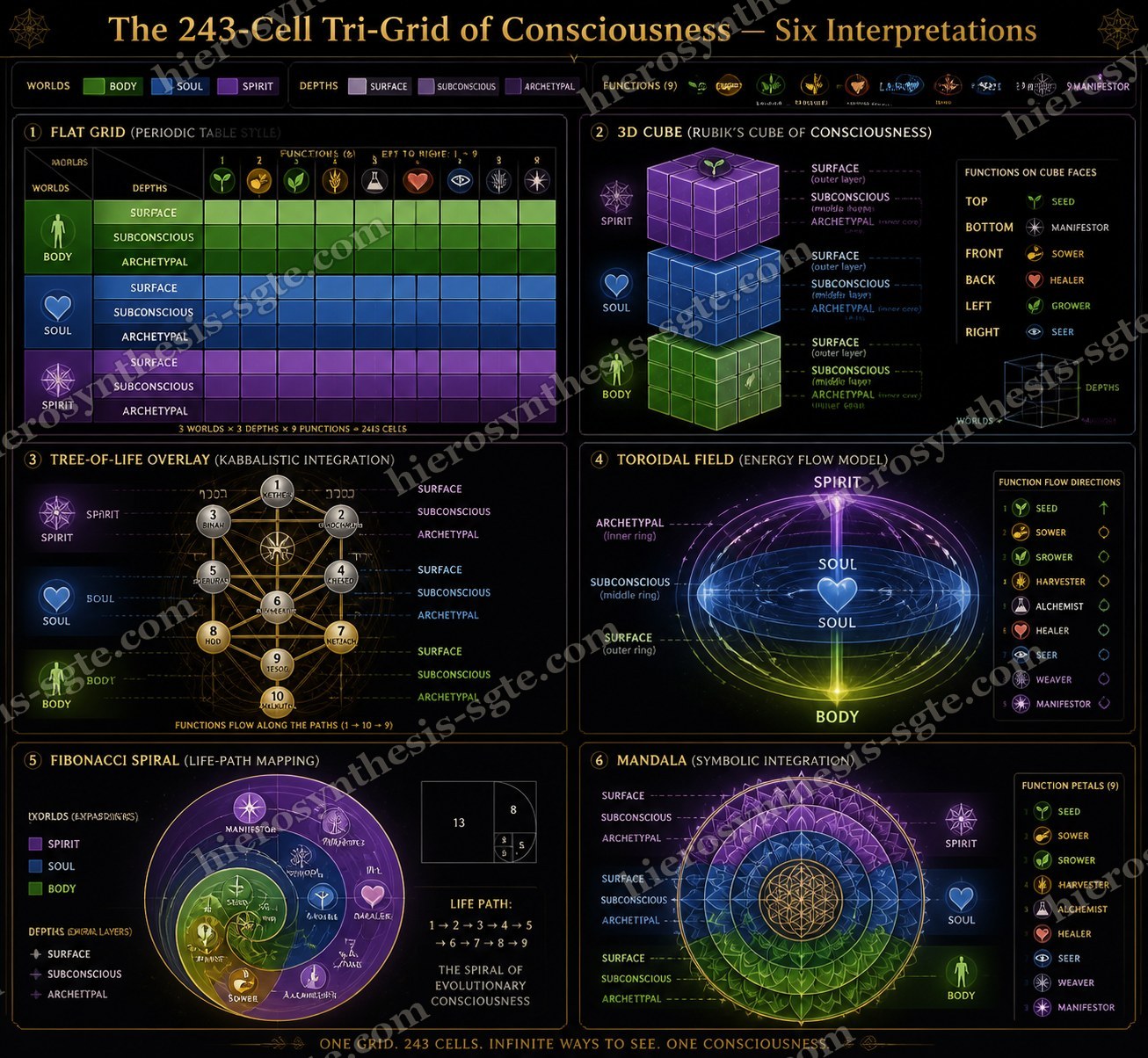 The 243-Cell Tri-Grid of Consciousness