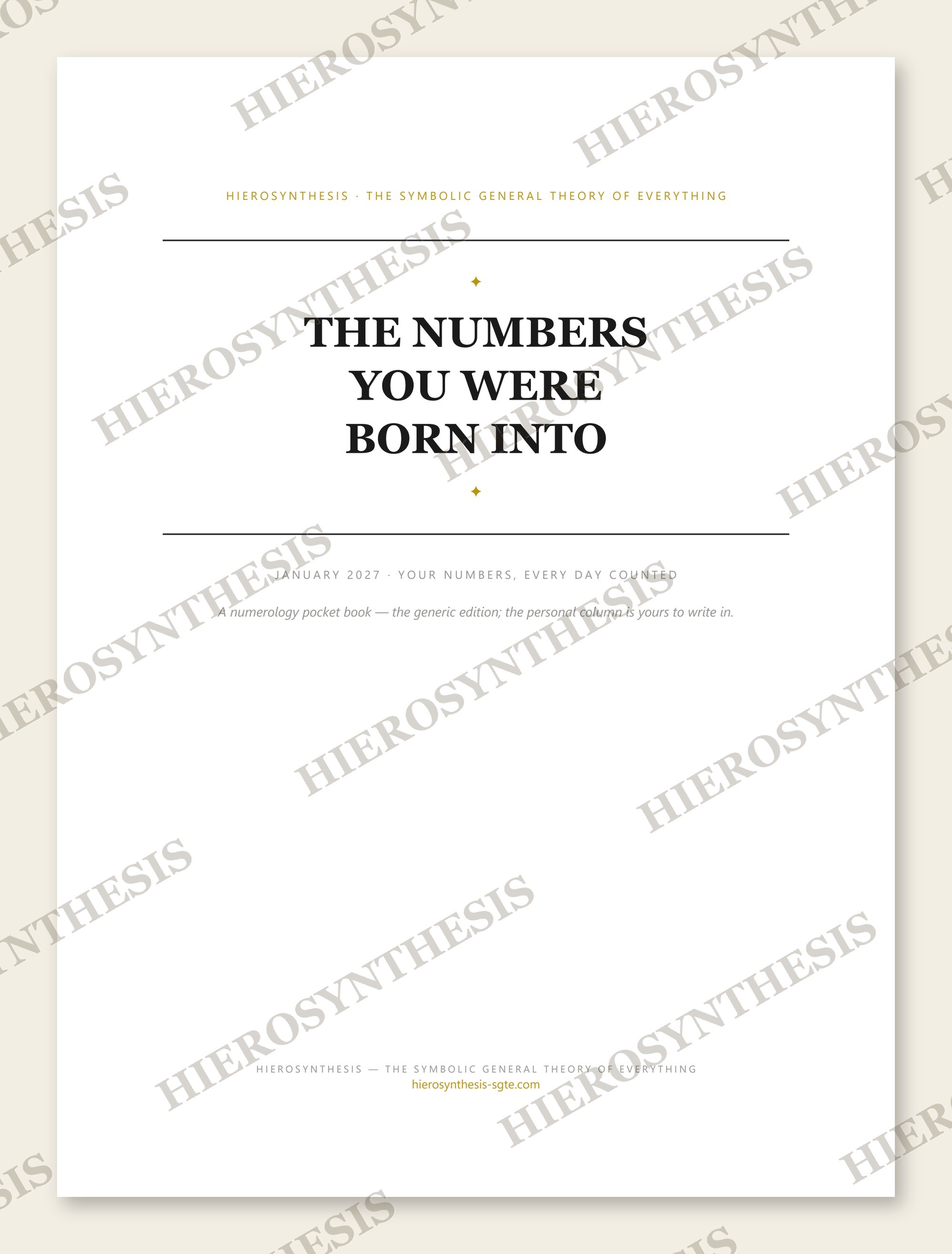 The Numbers You Were Born Into